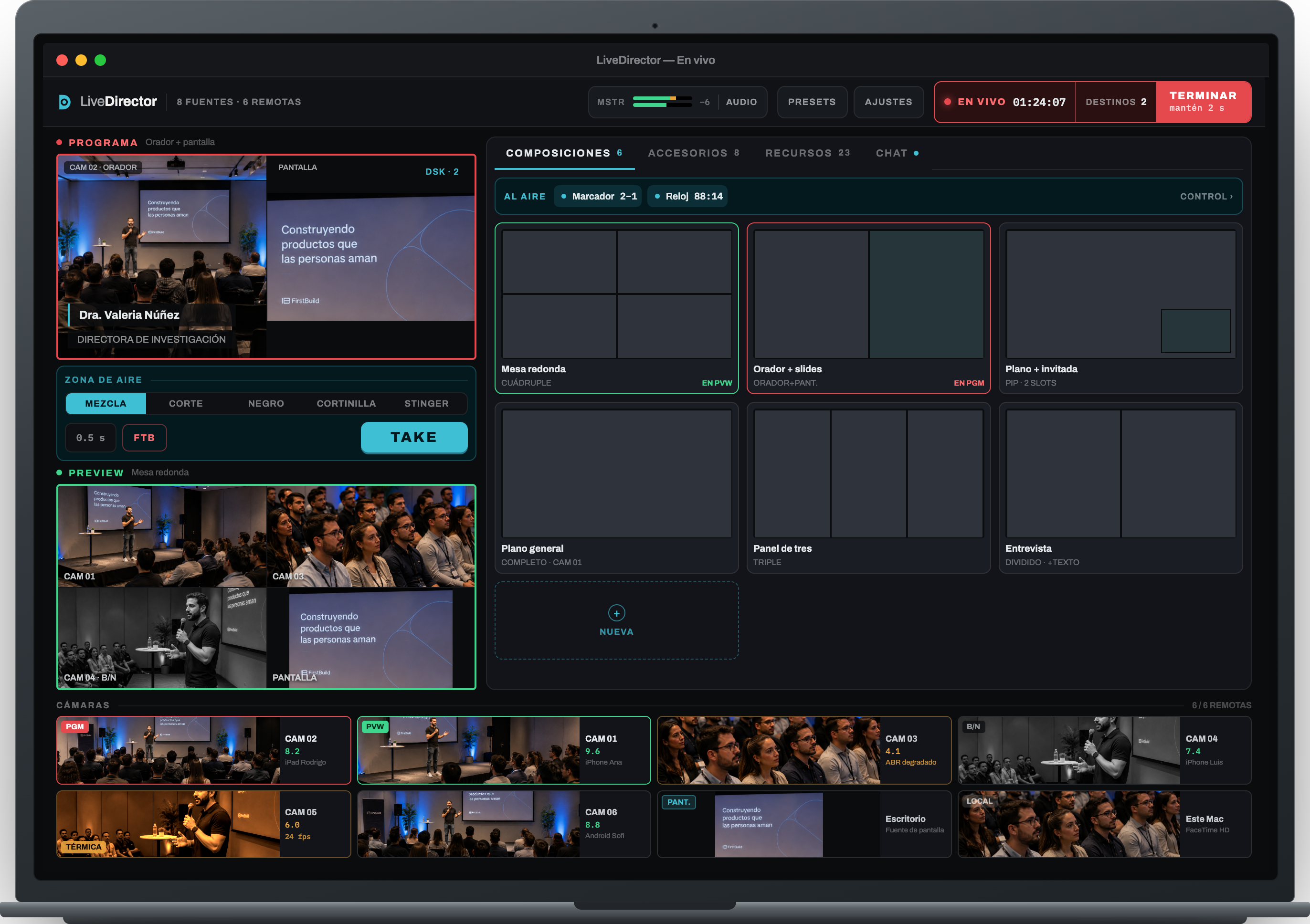 LiveDirector Studio en Mac
